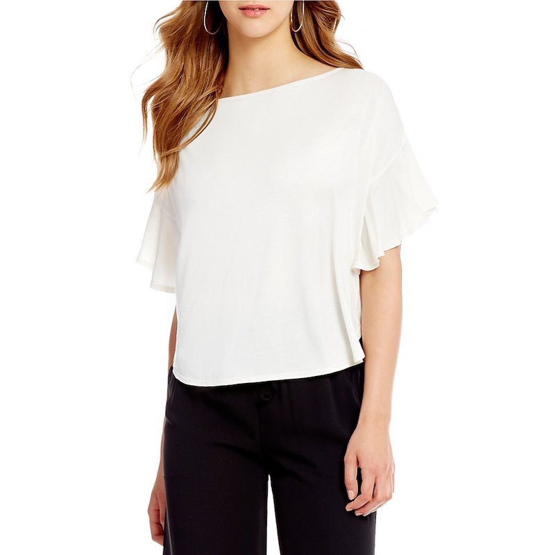 エムエスエスピー レディース トップス ブラウス・シャツ【M.S.S.P. Flutter Sleeve Knit Jersey Top】Ivory エムエスエスピー レディース トップス ブラウス・シャツ【M.S.S.P. Flutter Sleeve Knit Jersey Top】Ivory