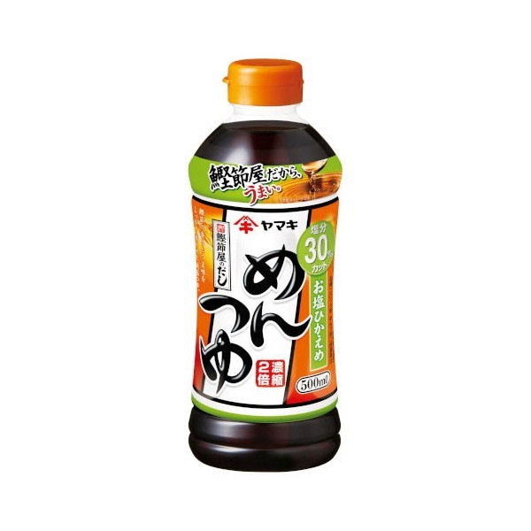 お塩ひかえめ めんつゆ 500ml x12 メーカー直送