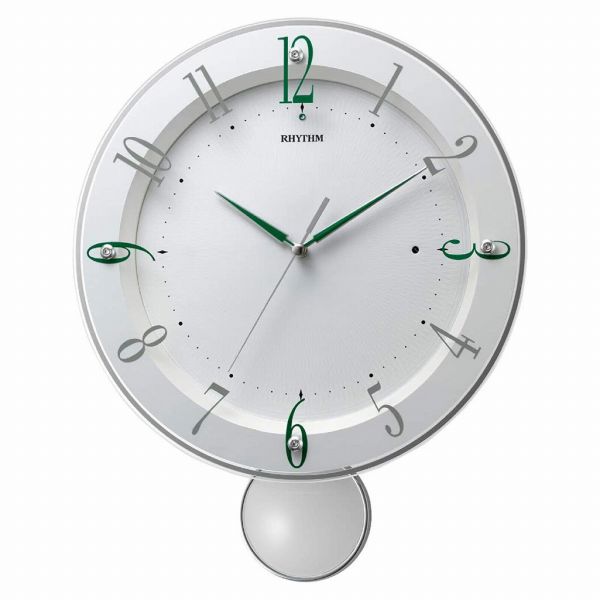 取寄品 正規品 RHYTHM リズム時計 8MX408SR03 振子時計 ソフレールS アナログ表示 掛け時計