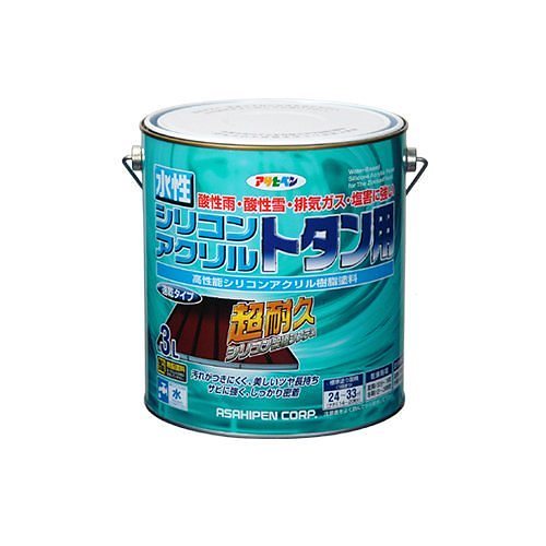 （まとめ買い）水性シリコンアクリルトタン用 赤さび 3L [x3缶セット]