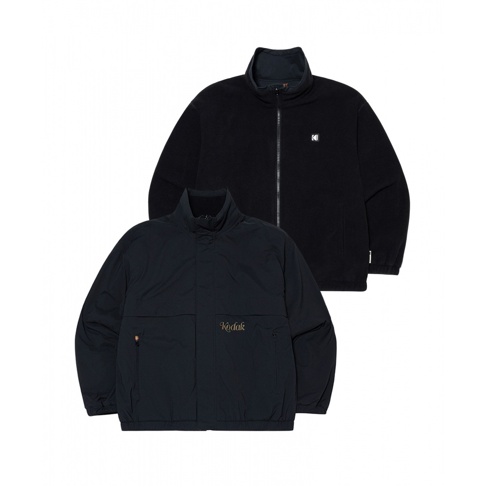 コダックカメラクラブリバーシブルジャケットブラック