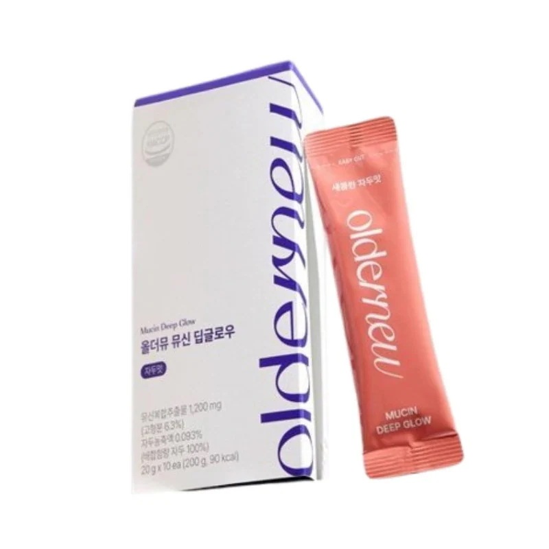 オールダーミュー ミューシン ディープグロウ プラム味/ ミューシン バウンス ピーチ味/ ミューシン アクア グリーングレープ味 10包(14日分)