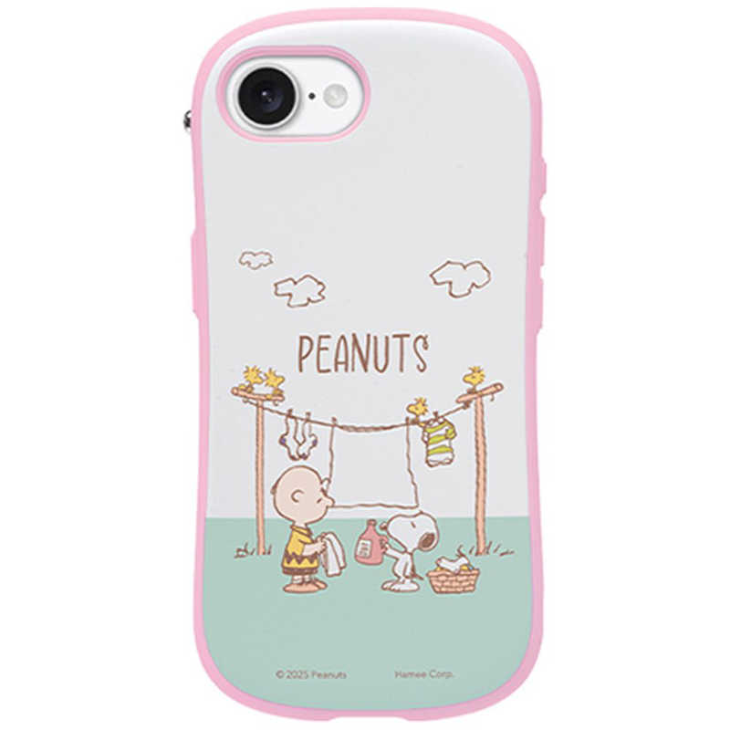 HAMEE　［iPhone 16e専用］PEANUTS/ピーナッツ iFace First Class MagSynqケース iFace サクラピンク/ランドリー　41-990360
