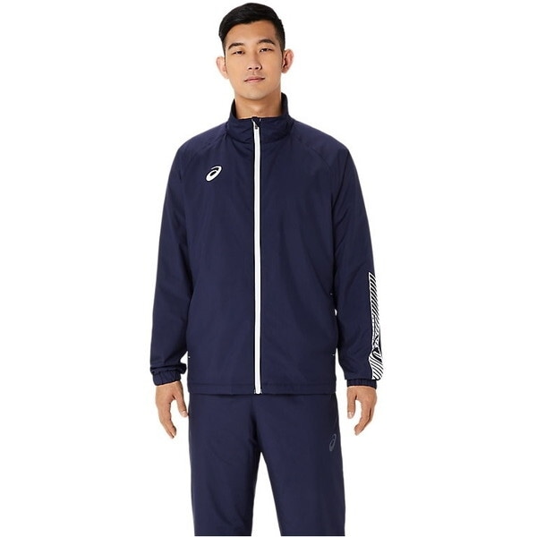 裏トリコットウインドブレーカージャケット ミッドナイト×ブリリアントホワイト MDN/BW 400 2031E745 S