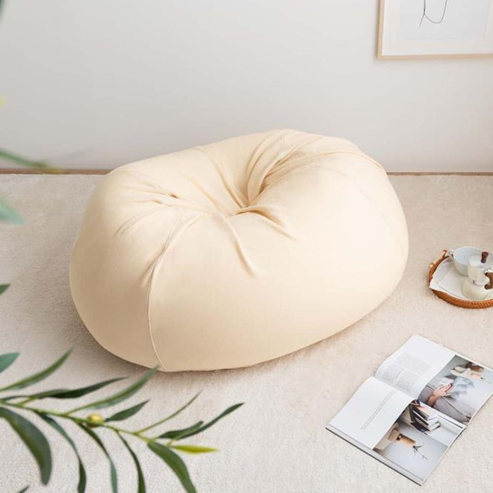 ビーズクッション　人気　新生活　同棲　おしゃれ　おすすめ　安い　アイボリー　グレー　灰色　ホワイト　ベージュ　シンプル　北欧　韓