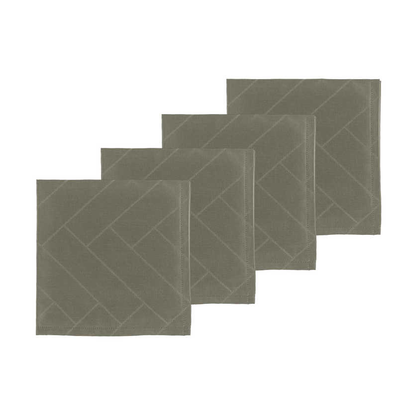 ソダール　ナプキン Tiles Damask Eucalyptus 4個セットl ユーカリプラス　24779