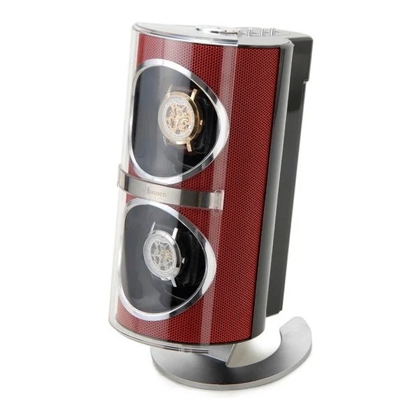Royal hausen ロイヤルハウゼン ワインディングマシーン SR091RD 2本巻 メタリック ウォッチワインダー レッド
