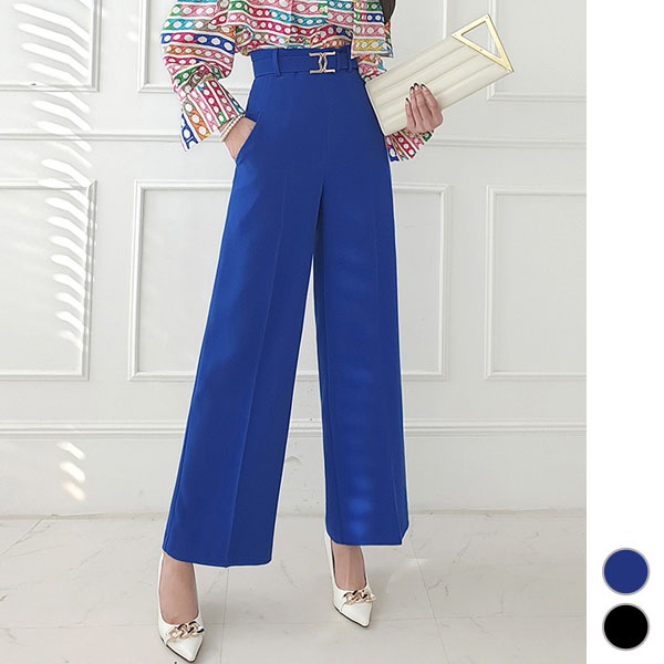 パンツ レディース ボトムス スラックス ワイド ロング丈 ハイウエスト センタープレス 上品 きれいめ オフィス 春 秋 30代 40代 50代 韓国 to25611