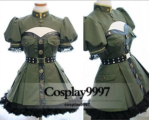 コスプレ衣装+帽子+靴下++wig+ヘッドホン /すーぱーそに子/軍服