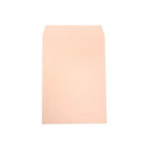（まとめ）透けないカラー封筒ワンタッチテープ付 角2 パステルピンク 100枚入x5パック
