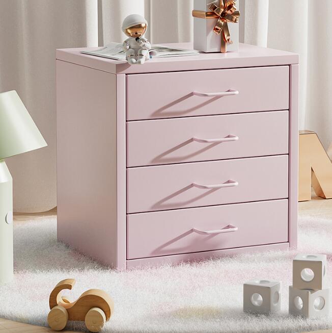 多層テーブル引き出しキャビネットクリーム風小型鉄製キャビネット収納ボックススチール製卓上キャビネット絵本図面収納キャビネット