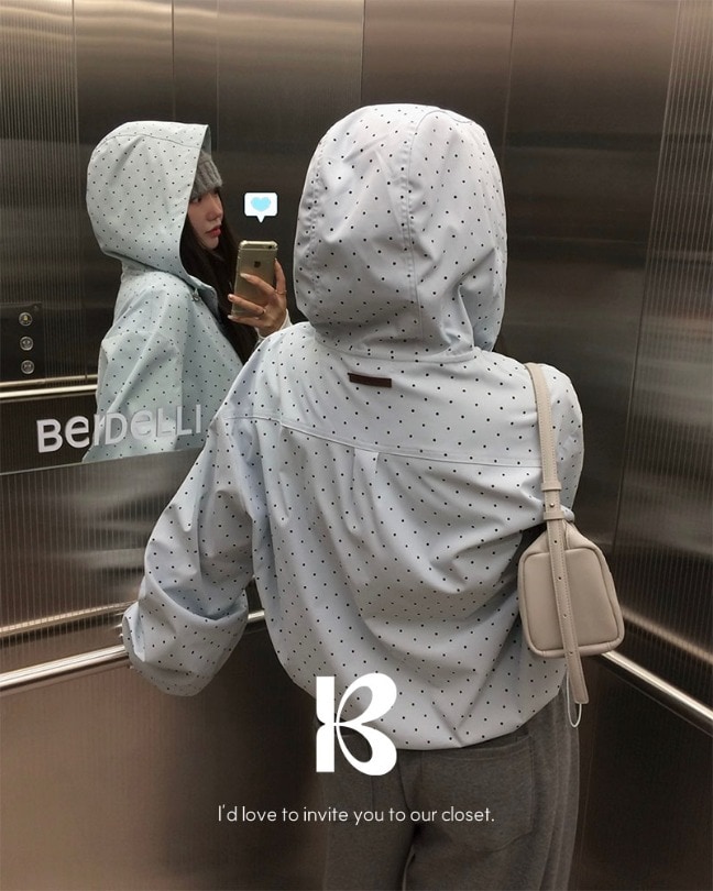[25F/W NEW] ミリドットフードウィンドブレーカー jp1183