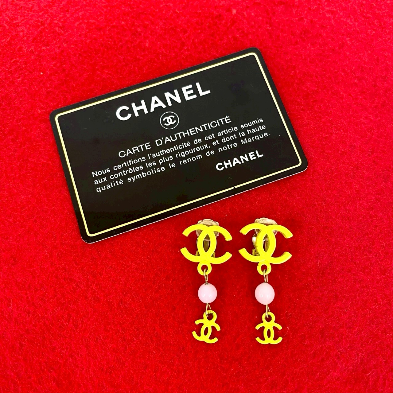 ヴィンテージ ココマークイヤリング GP プラスチック ゴールド 63050