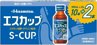 他サイト： 【指定医薬部外品】エスカップ 100ml×12本 栄養ドリンク 疲労回復・栄養補給に タウリン・ビタミンB群配合の商品画像