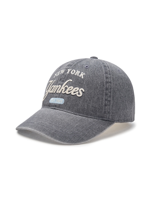 【MLB】 COLOR DENIM UNSTRUCTURED BALL CAP NY GREY キャップ 正規品