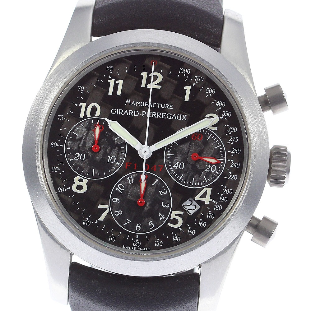 ジラール・ペルゴ GIRARD PERREGAUX 4955 フェラーリ クロノグラフ デイト 自動巻き メンズ _812002【中古】