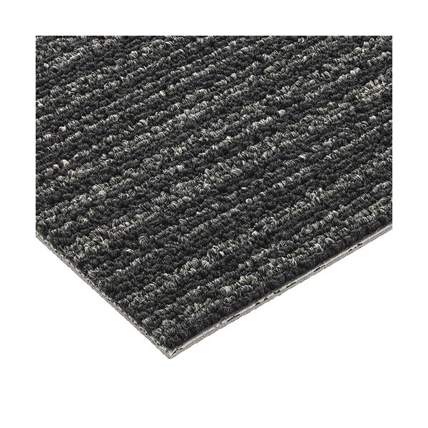 サンゲツ タイルカーペット 裏面のり付き 幅500x奥行500mm ラインダークグレー NT-304S 1箱（20枚）