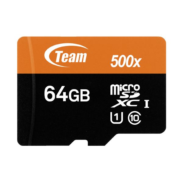 【返品交換不可】 （まとめ）TEAM TUSDX64GUHS03（x5セット） 64GB microSDXCカード 記録メディアケース