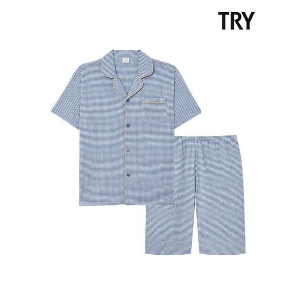 [トライ] メンズ半袖吸盤パジャマ J16