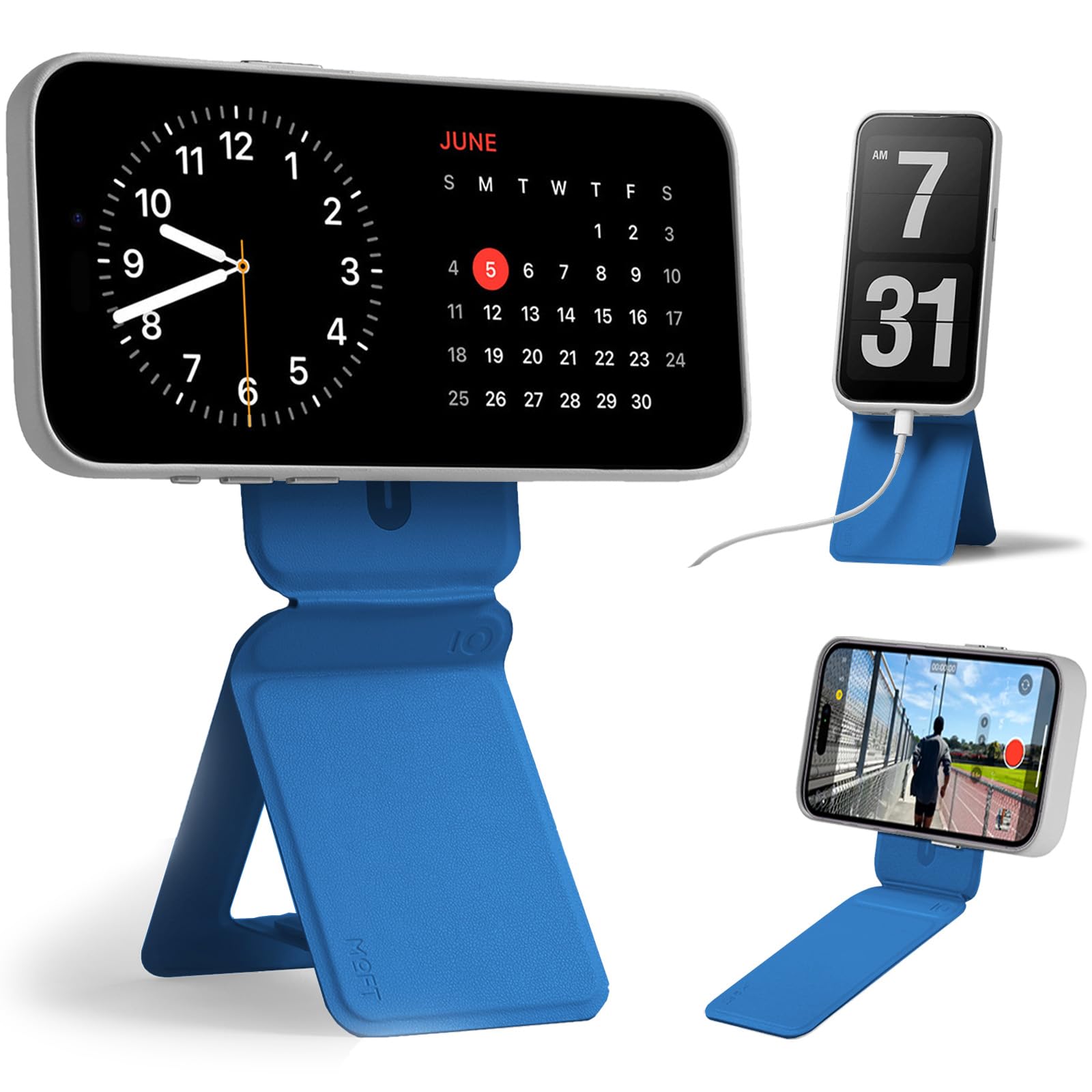 MOFT 七変化マルチスタンド 【全機種対応/アイアンリング付き 】 MOVAS iPhone15 スタンド 14/13/12 シリーズ マグネット スマホスタンド MagSafe対応 多角度調節 薄