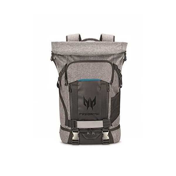 Acer Predator Rolltop Gaming Backpack， Water Resistant Lightweight Travel Backpack Fits and Protects