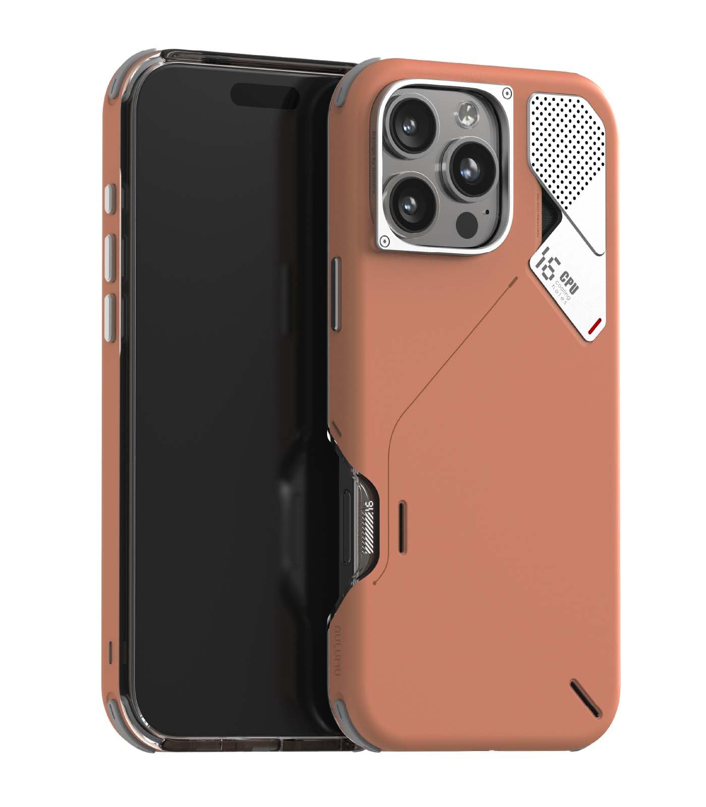 Aulumu A16 iPhone 16 Pro Max 用 耐衝撃ケース Magsafe対応 マグネット内蔵 ユニークな冷却窓 ワイヤレス充電対応 メタル個別ボタン アイホン 保護 カバー スマホケ