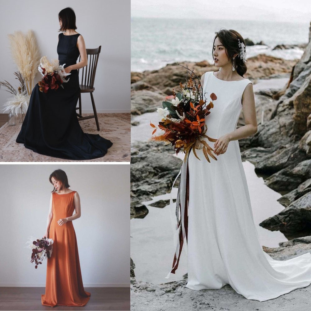 ング ノースリープ 二次会 花嫁 エンパイア エンパイアドレス マーメイド ソフトマーメイド 後撮り ウエディングドレス 披露宴 シンプル　コンパクト 安い