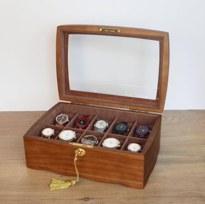 今も人気！時計ケース 木製 腕時計ケース おしゃれ 時計収納ケース 収納10本入り 高級 ウォッチボックス コンパクト コレクション ビジネス 父の日 腕時計ボックス プレゼント 腕時計ボックス ウォ