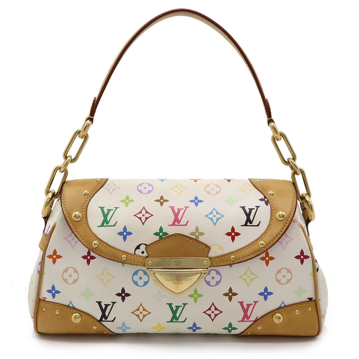 モノグラムマルチカラー ビバリーMM ショルダーバッグ セミショルダー ワンショルダー 肩掛け ブロン ホワイト M4020
