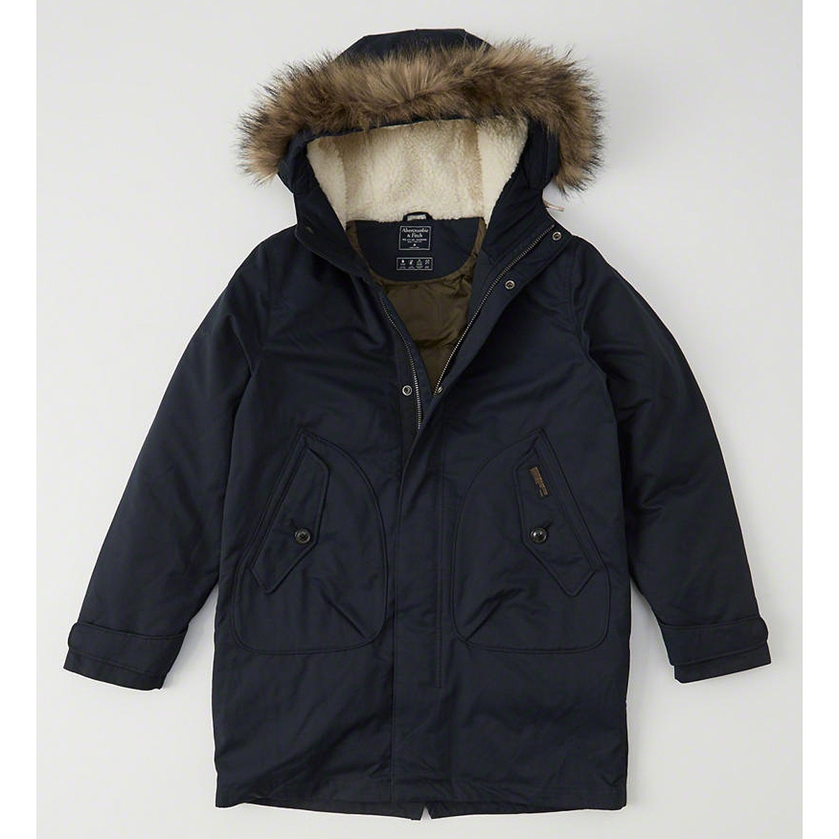 本物保証 Abercrombie&Fitch SHERPA-LINED DOWN JACKET NV