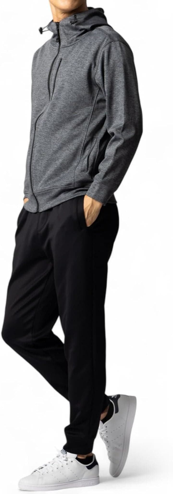 肌触りが心地良い ジャージ メンズ 上下セット 長袖 スポーツ おしゃれ セットアップ トレーニングウェア ランニングウェア 秋冬 運動 ジム スポーツウェア(ダークグレー, 3XL)