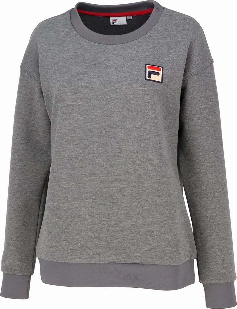 FILA(フィラ) FIL-VL2956-04-M レディース ストレッチ裏起毛ジャージ ロングスリーブトレーナー（グレー・サイズ：M） FILVL295604M