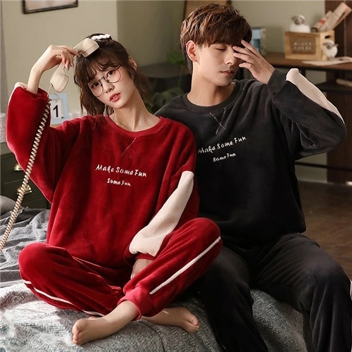 パジャマ 秋 お揃い ルームウェア 結婚祝い 記念日 部屋着 厚手 ペアパジャマ 上下セット 冬 カップル もこもこ ペア 長袖 Rsa11177039 プレゼント