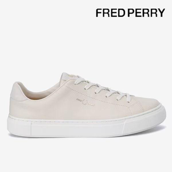 男女兼用 (FRED PERRY) B71 テクスチャードレザー ヌバック ホワイト レザー スニーカー_SFPU2417302_V80
