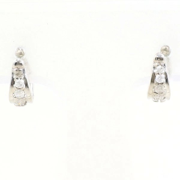 K10 10金 WG ホワイトゴールド イヤーカフ ダイヤ 0.05×2 ジュエリー 中古