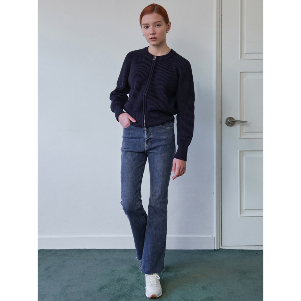 LOSSYROW ロッシーブルー ウォッシュ ブーツカット デニムパンツ