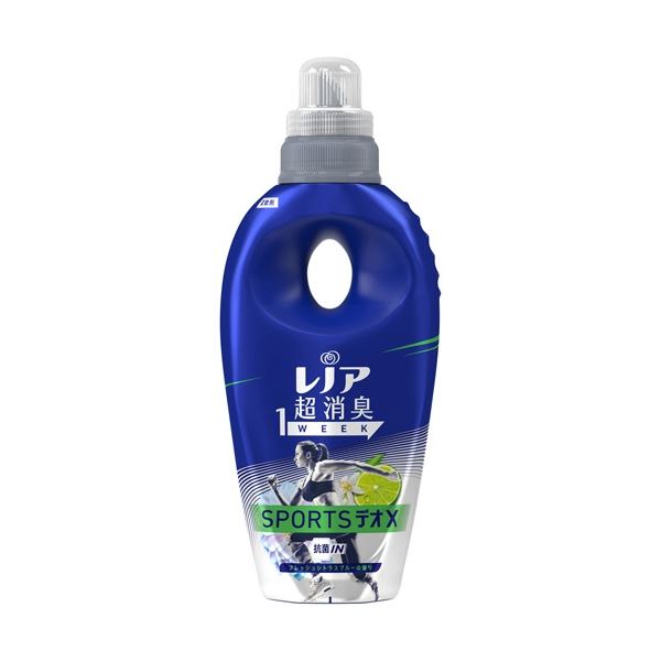 (まとめ) P＆G レノア 超消臭 1week スポーツデオX フレッシュシトラスブルー 本体 530ml 1本 (×20セット)