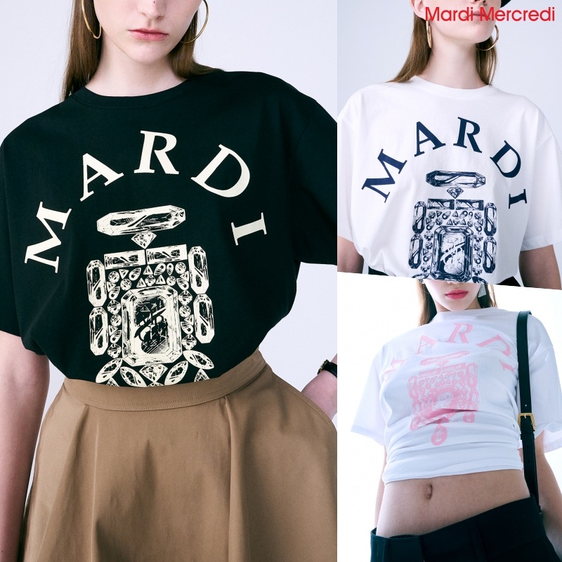 総合福袋 MARDI BIJOU TSHIRT MERCREDI MARDI 韓国 Tシャツ 半袖 レディース Tシャツ・カットソー