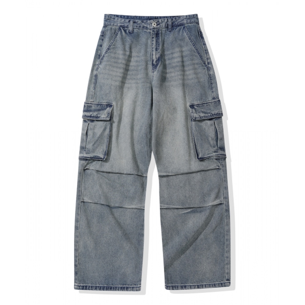 CODEGRAPHY ワイドカーゴデニムパンツ ヴィンテージブルー 11,254円