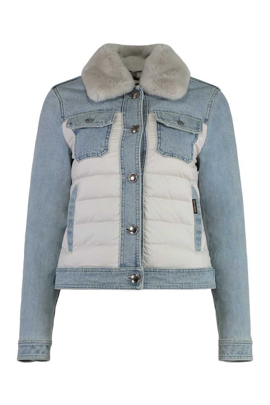 PETUNIAFUR104XN_BLUBLEACH ブルー 秋冬2023 ジャケット レディース ia