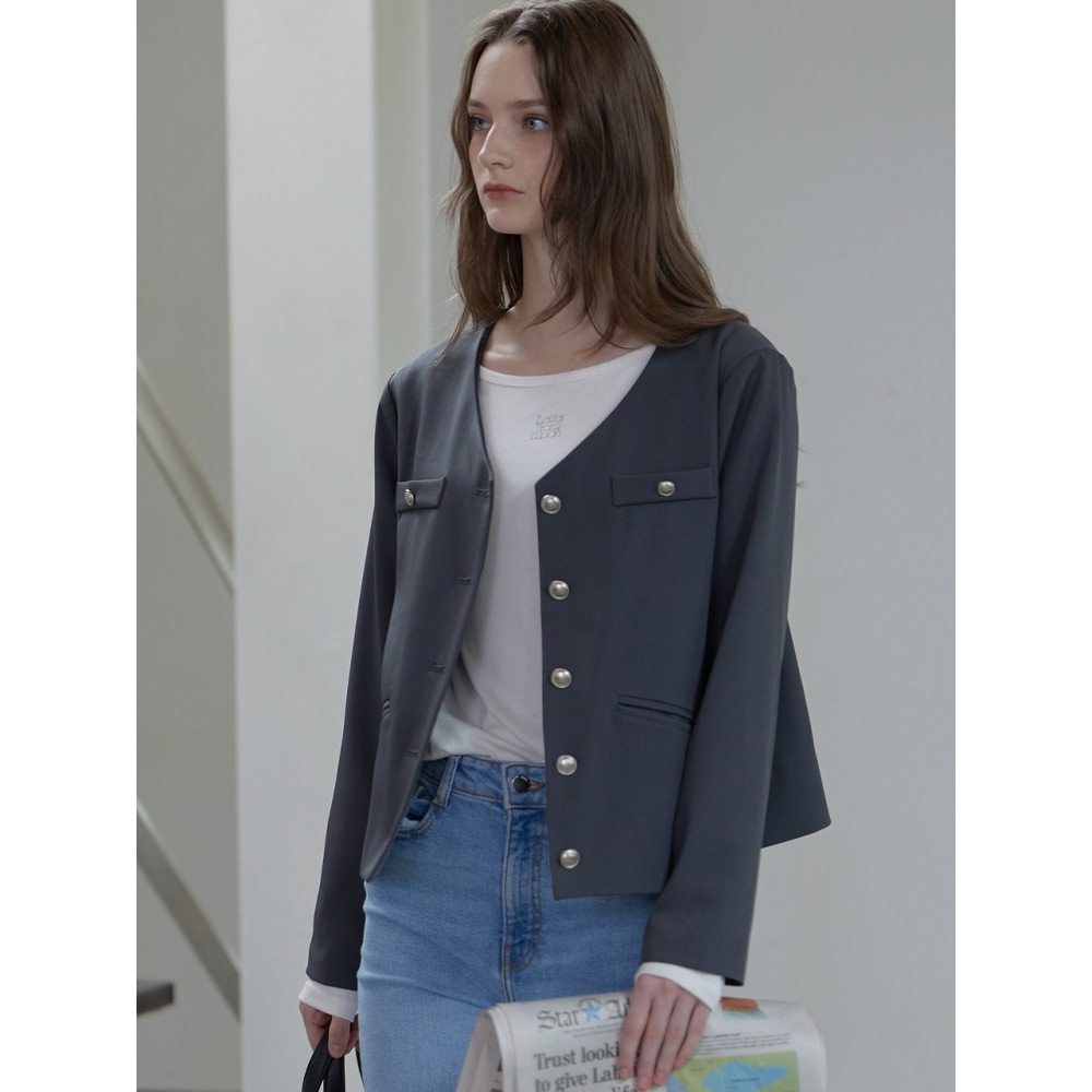 レター・フロム・ムーン Vネックダスクカラージャケット (2色) 14,633円