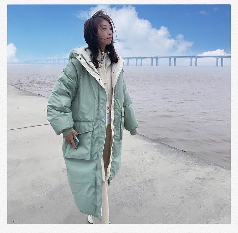 アウター ジャケット ミディアム丈 長袖 フード付き 厚手 かわいい カジュアル ラフ メンズライク ボーイッシュ スポーティー ルーズ 冬 10代 20代 30代 40代 レディース 女性用 ママ