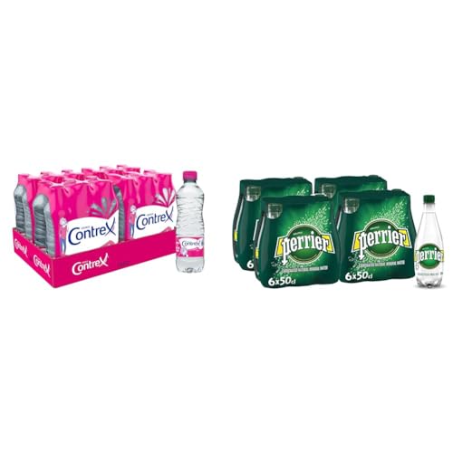 【セット買い】コントレックス PET 500mlｘ24本 + ペリエ プレーン 炭酸水 500ml ×24本