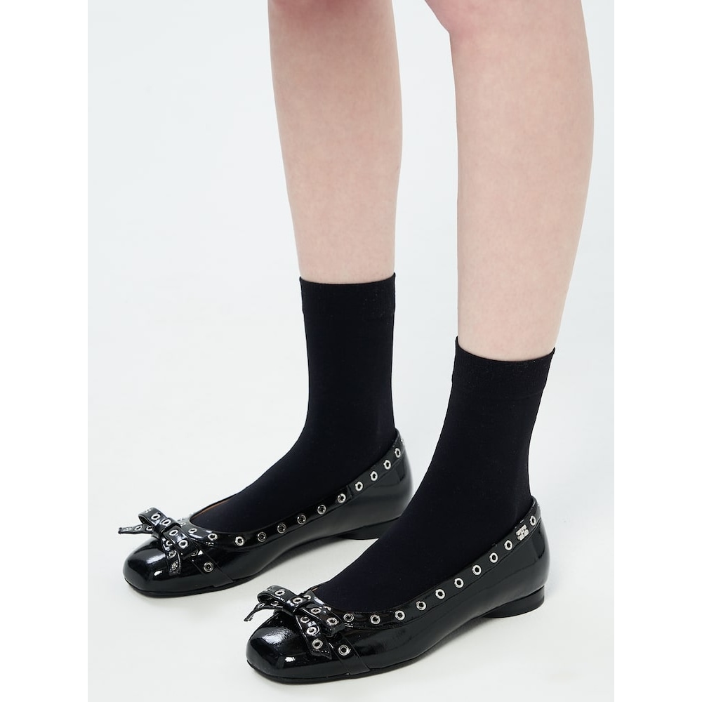 GANNI アイレットボウバレリーナナップパック-ブラック QN51K3A045 48,373円