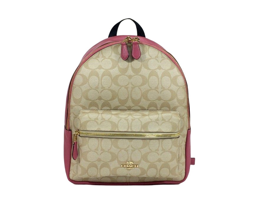 リュックサック シグネチャー F32200 ピンクベージュ 【中古品】