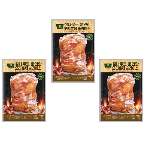 農協食品農協オークで燻煙したアヒル燻製スライスDHA 400g 2+1(全3個)