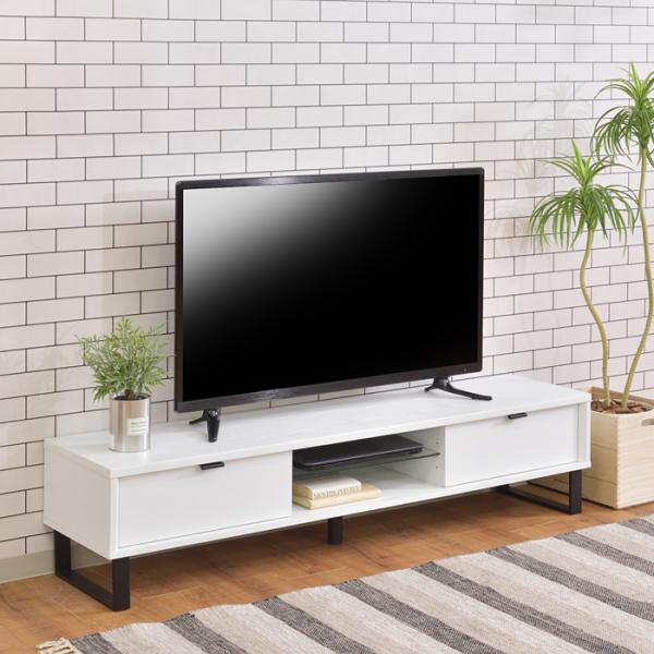 テレビ台 テレビボード 幅150cm モダン 北欧 カントリー ナチュラル シンプル 棚 引き出し ラック ガラス棚 TV台 リビング TVボード 白 ホワイト 木目 ブラウン