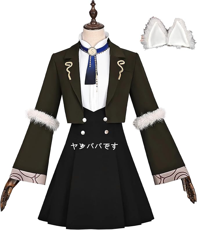 アークナイツラップランドコスプレ 衣装+耳(ウィッグ 靴別売り)
