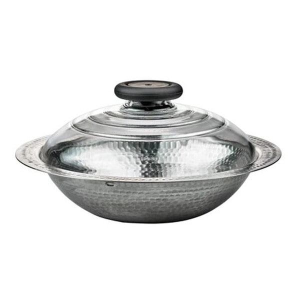 MIS-23 フタがガラスのIH対応ステンレス鍋23雪平