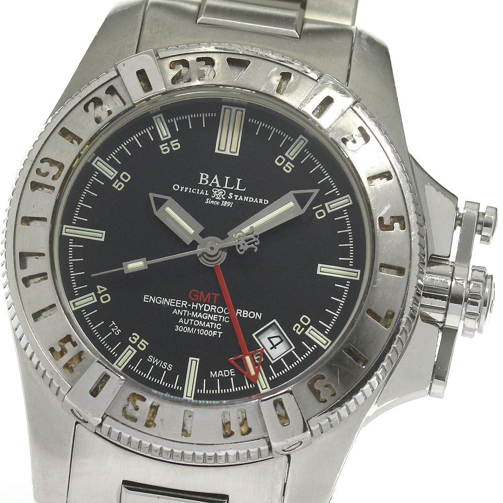 ボールウォッチ BALLWATCH DG1016A-SJ-BK エンジニア ハイドロカーボン GMT デイト 自動巻き メンズ 保証書付き_838103【中古】
